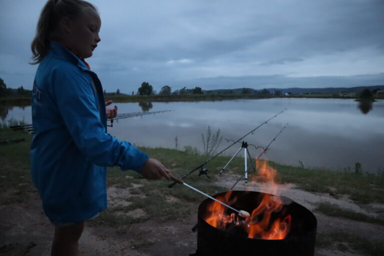 Marshmallows next to the fishing waters at Zelpy Fishing and Game Reserve