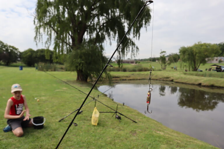 Willow Waters Tackle hanging at the dam