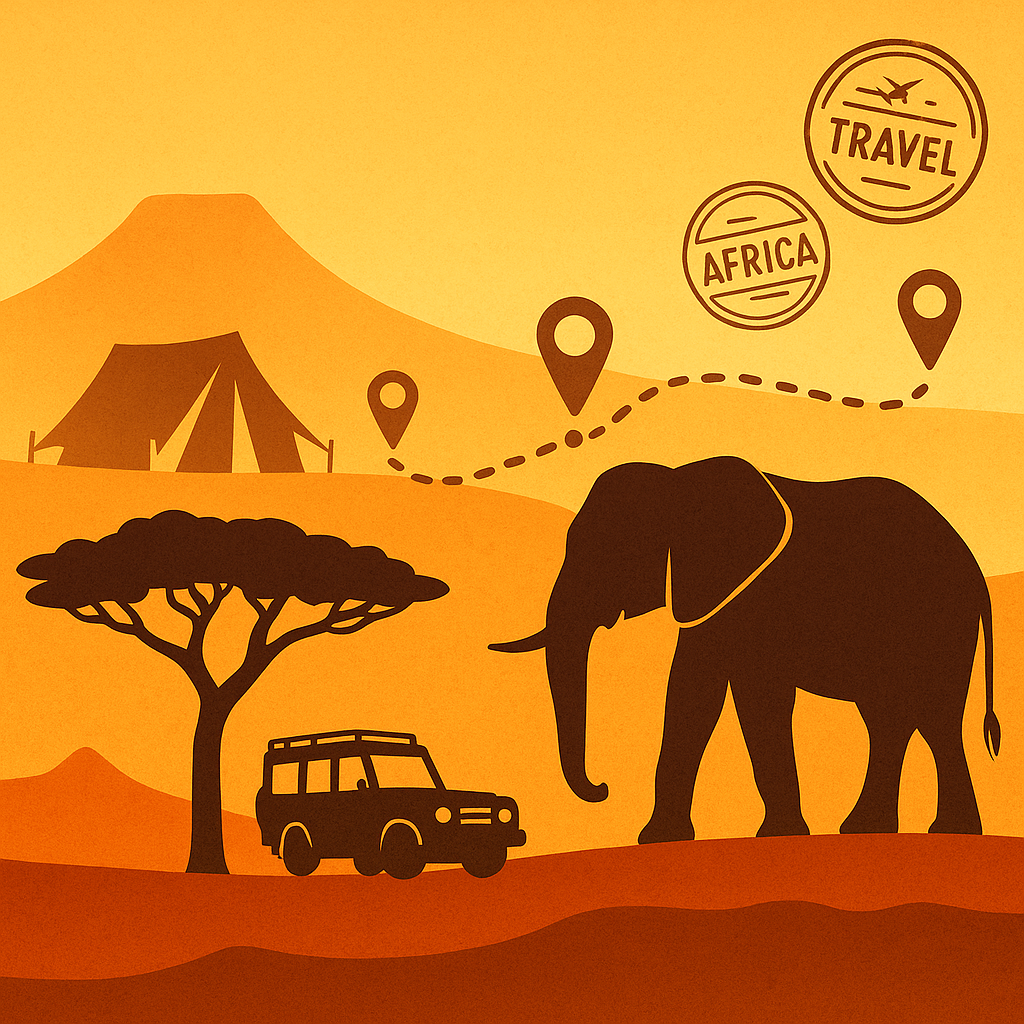 African safari collage